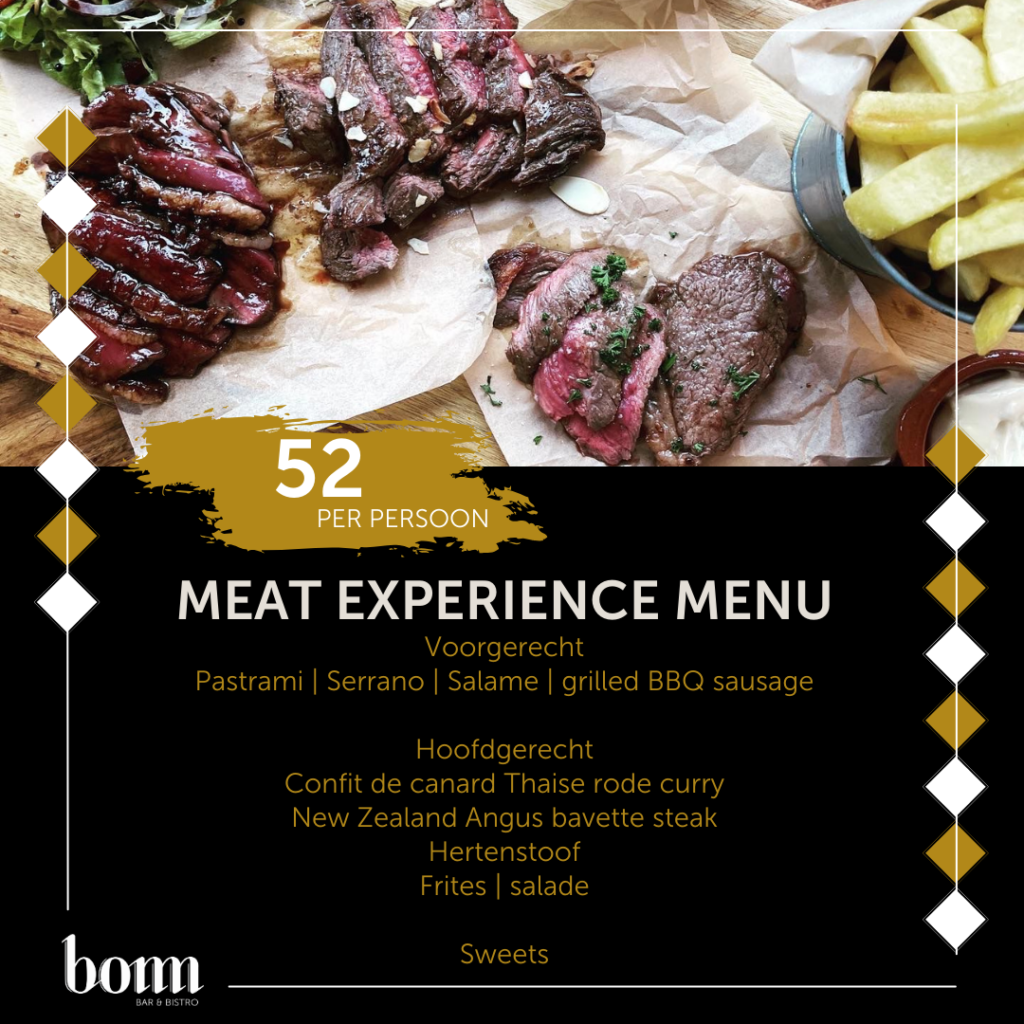 Meat experience menu